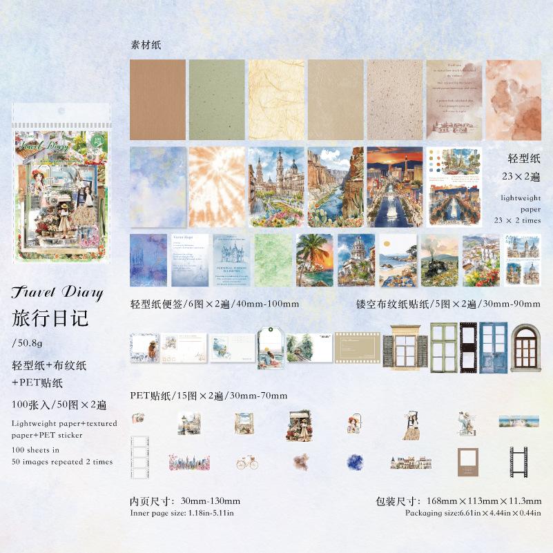 100-Piece Vintage Material Pack, Assorted Retro-Style Supplies for Scrapbooking, Card Making & Hand Account Decoration
100-Piece Vintage Material Pack, Assorted Retro-Style Supplies for Scrapbooking, Card Making & Hand Account Decoration