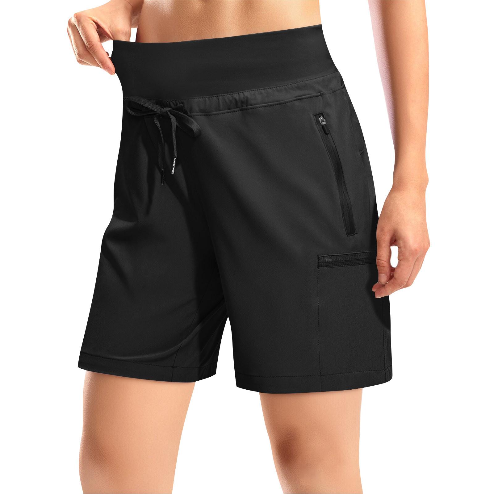 Женские походные шорты карго с высокой посадкой, быстросохнущие шорты, подходящие для женщин, летние шорты для гольфа и пеших прогулок S чёрный
Женские походные шорты карго с высокой посадкой, быстросохнущие шорты, подходящие для женщин, летние шорты для гольфа и пеших прогулок S чёрный