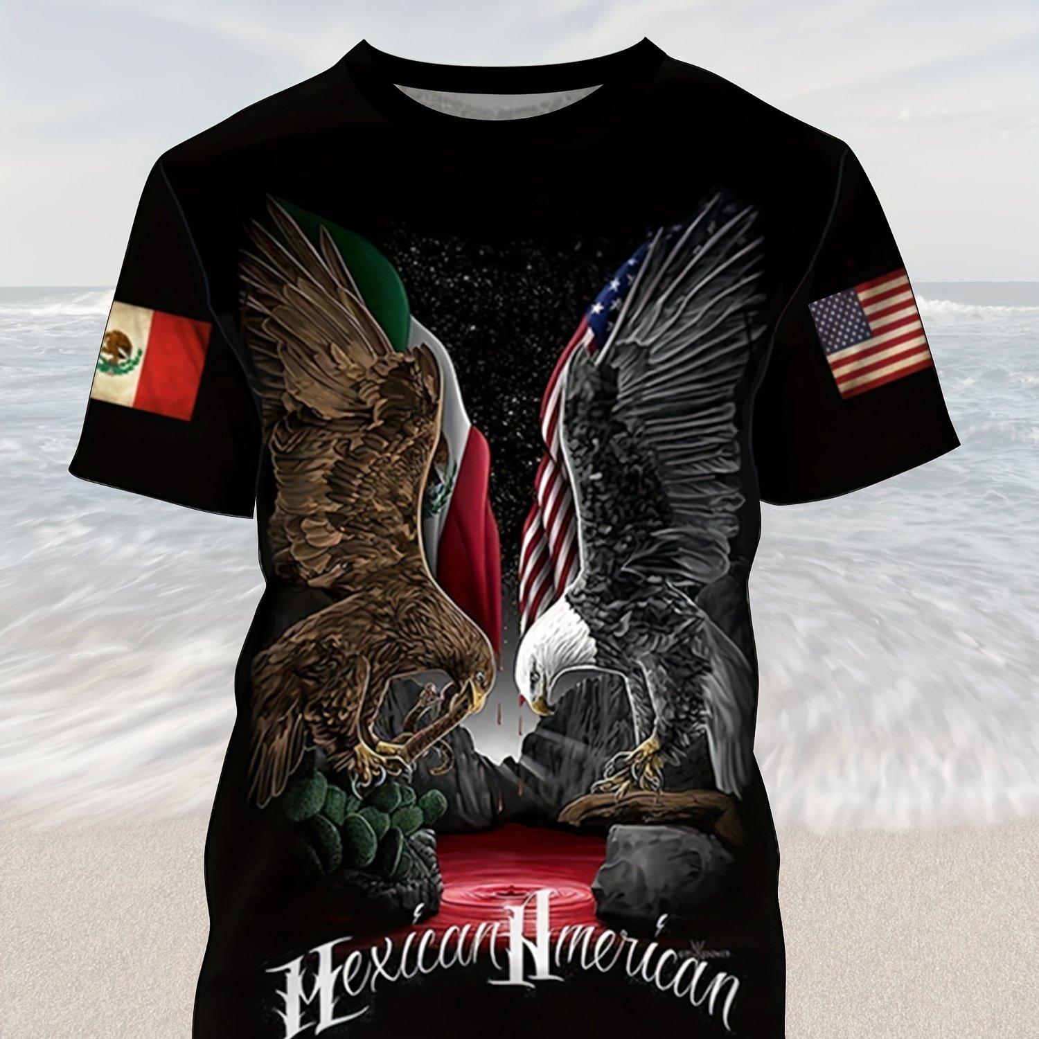 Чоловіча футболка з принтом орла – зручна, модна та міцна всесезонна повсякденна футболка Модний дизайн Великий чоловічий одяг із прапором Мексики S
Чоловіча футболка з принтом орла – зручна, модна та міцна всесезонна повсякденна футболка Модний дизайн Великий чоловічий одяг із прапором Мексики S