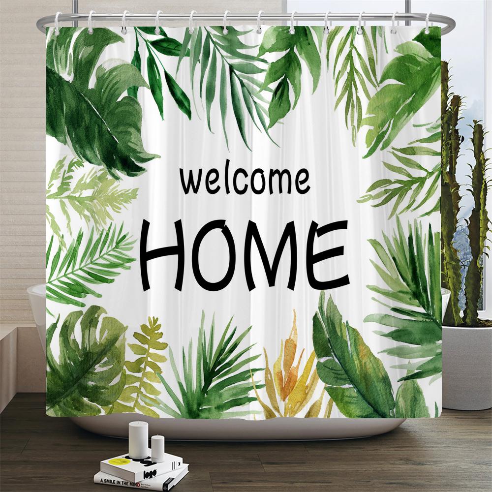 Green Plant Leaves Shower Curtains Bath Curtain Bathroom 3D Printed Fresh Waterproof Polyester Cloth With Hooks Home Decor Mat W60H190(CM)-1 Pcs
Green Plant Leaves Shower Curtains Bath Curtain Bathroom 3D Printed Fresh Waterproof Polyester Cloth With Hooks Home Decor Mat W60H190(CM)-1 Pcs