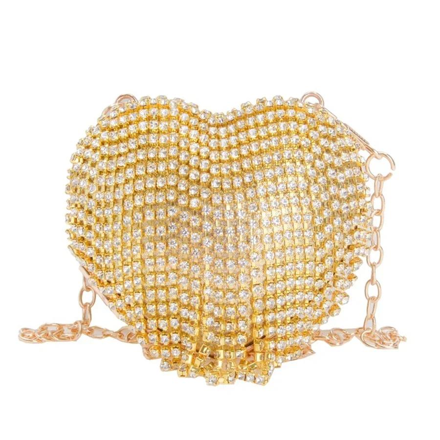 Fashion Full Diamond Tassel Dinner Bags for Women High Quality Heart Shaped Shoulder Bag Designer Lipstick Bag Accessory Bag 9X8X3cm
Fashion Full Diamond Tassel Dinner Bags for Women High Quality Heart Shaped Shoulder Bag Designer Lipstick Bag Accessory Bag 9X8X3cm