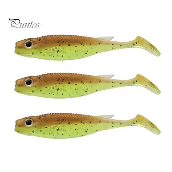 3 шт. 7,5 см/2,6 г мягкая рыболовная приманка с блестящим хвостом-лопастью реалистичная бионическая цветная силиконовая искусственная приманка для пресноводной рыбалки в соленой воде D