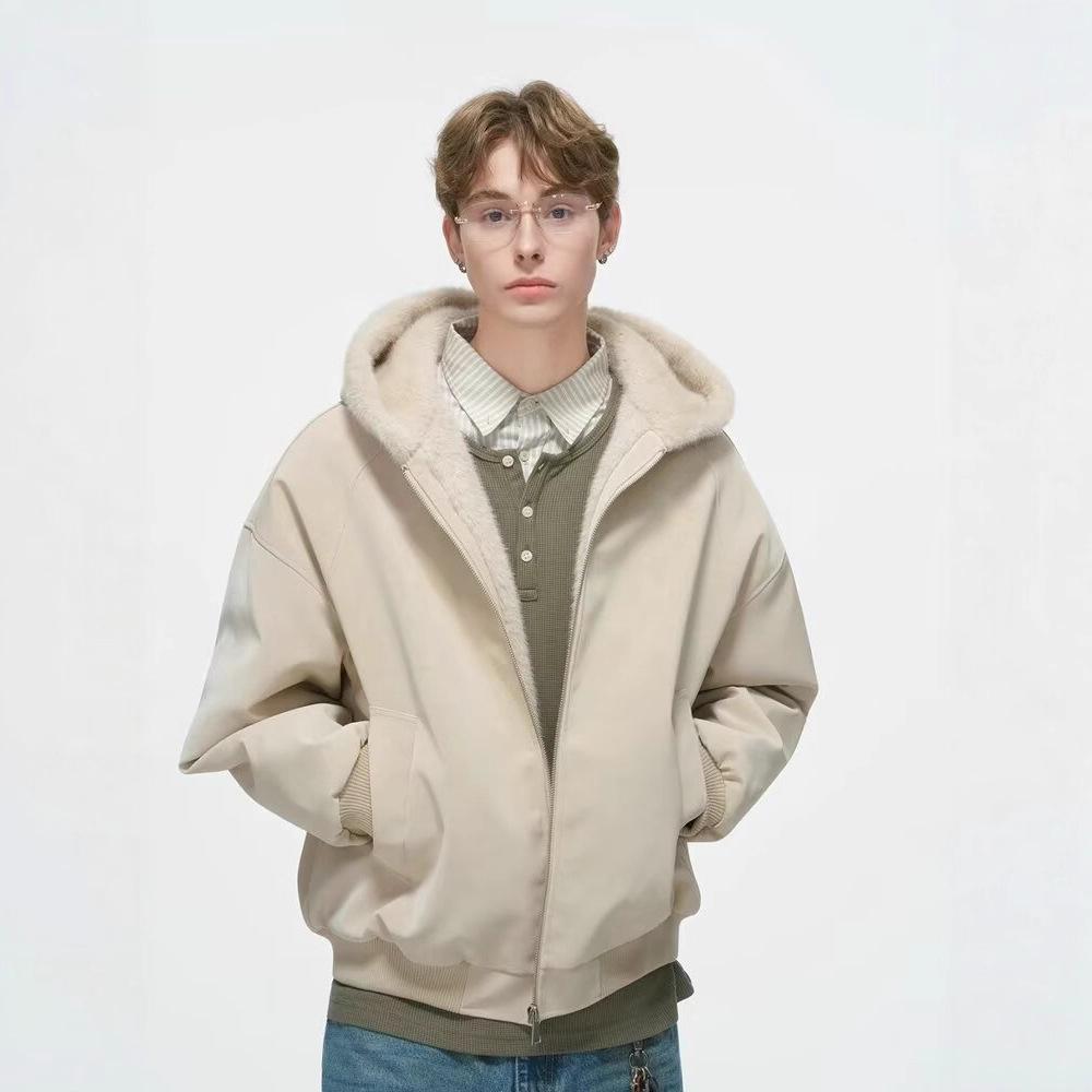Zuoshan Diao Unisex Hooded Winter Jacket with PU Leather, Fur Collar, and Plus Velvet Thickening L абрикосовий
Zuoshan Diao Unisex Hooded Winter Jacket with PU Leather, Fur Collar, and Plus Velvet Thickening L абрикосовий