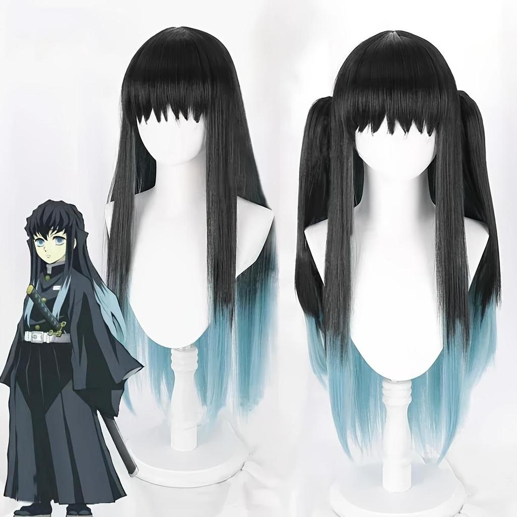 Cosplay Youth Double Ponytail Gradient Blue Headband Trendy and Fashionable Long Straight Hair
Cosplay Youth Double Ponytail Gradient Blue Headband Trendy and Fashionable Long Straight Hair