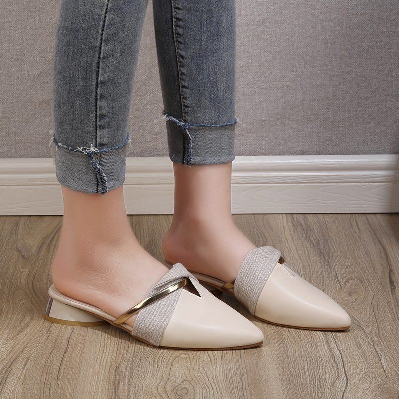 Slippers women wear muller shoes lazy drag 2024 summer new Korean version thick heel versatile bag head half drag pointed fashion 34
Slippers women wear muller shoes lazy drag 2024 summer new Korean version thick heel versatile bag head half drag pointed fashion 34