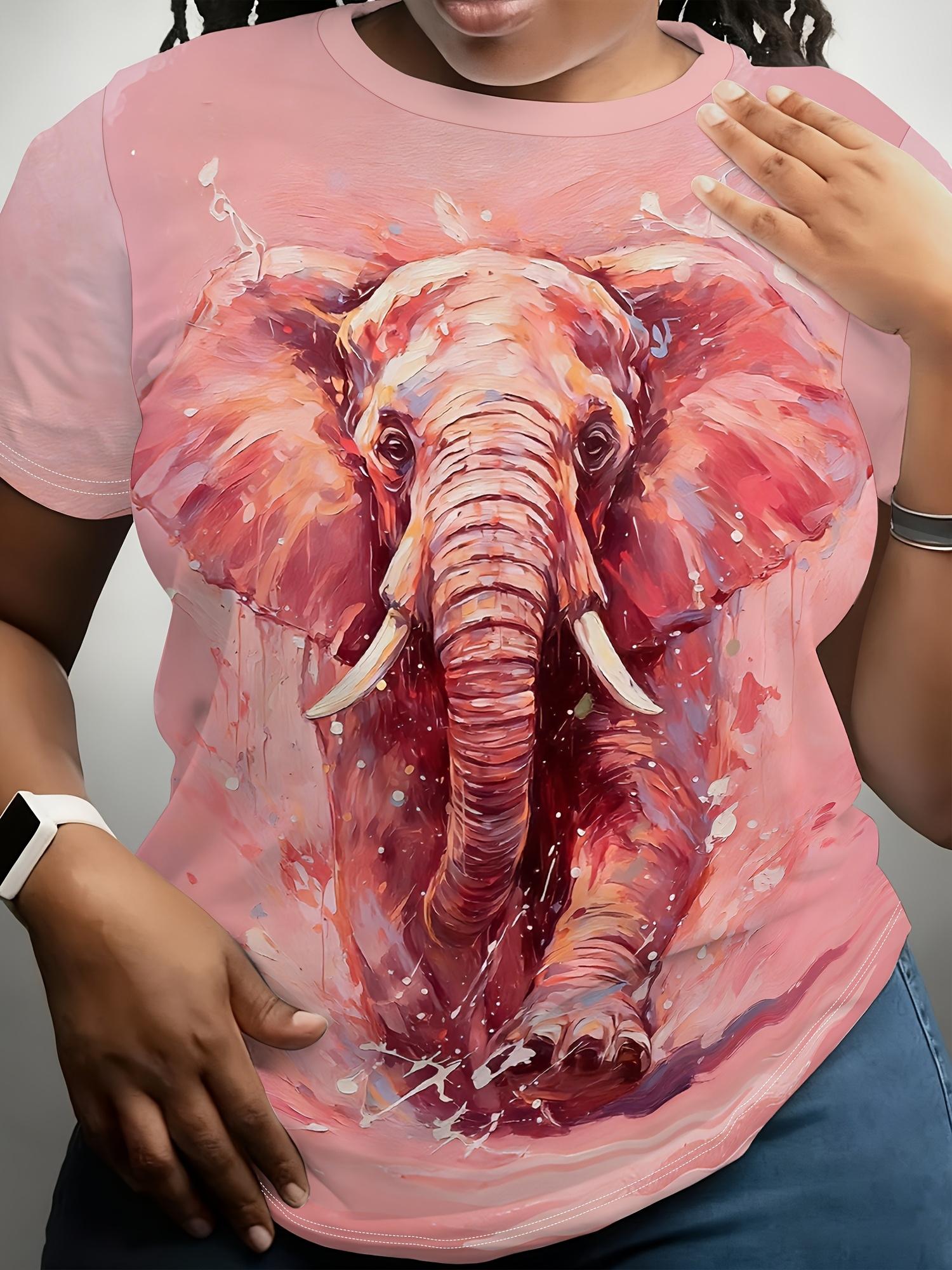 Women s Pink Elephant Print T-Shirt - Soft Round Neck Short Sleeve Blouse-Compatible Top Machine Washable Suitable for Spring Summer Casual Wear. S O 2XL дубильная кора
Women s Pink Elephant Print T-Shirt - Soft Round Neck Short Sleeve Blouse-Compatible Top Machine Washable Suitable for Spring Summer Casual Wear. S O 2XL дубильная кора