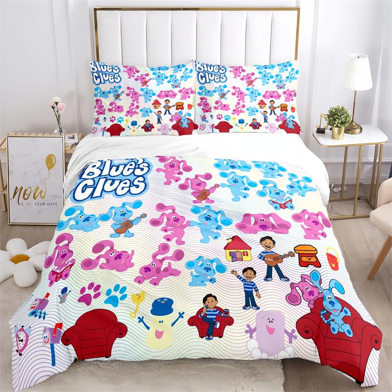 Blue Puppy & Friends Cartoon Print Bedding Set, Kids Educational Show Character Bed Linen(1 * duvet cover + 2 * pillowcase, without core) 135x200cm
Blue Puppy & Friends Cartoon Print Bedding Set, Kids Educational Show Character Bed Linen(1 * duvet cover + 2 * pillowcase, without core) 135x200cm
