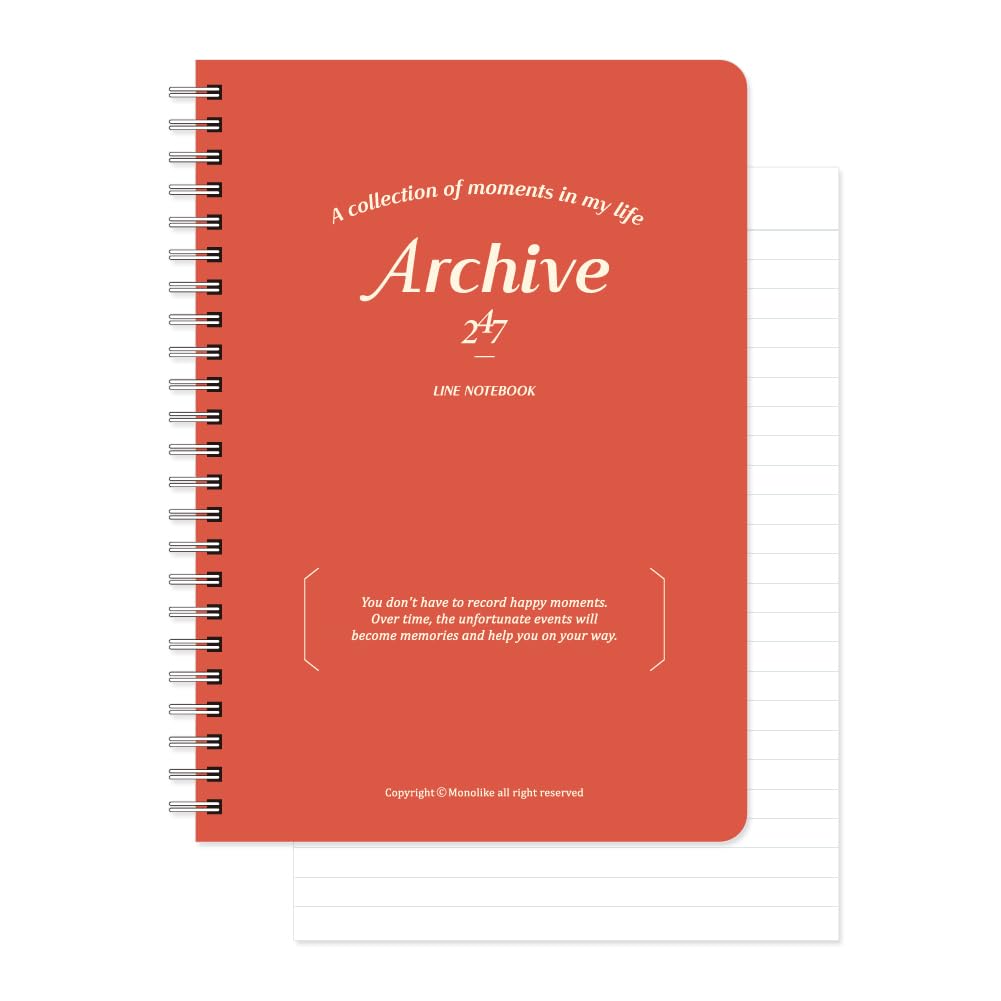 Monolike Archive A5 Line Spiral Red Архивный блокнот Line Spiral Твердый переплет x дюймов 128 страниц Блокнот, - Красный, 5,83 8,27
Monolike Archive A5 Line Spiral Red Архивный блокнот Line Spiral Твердый переплет x дюймов 128 страниц Блокнот, - Красный, 5,83 8,27