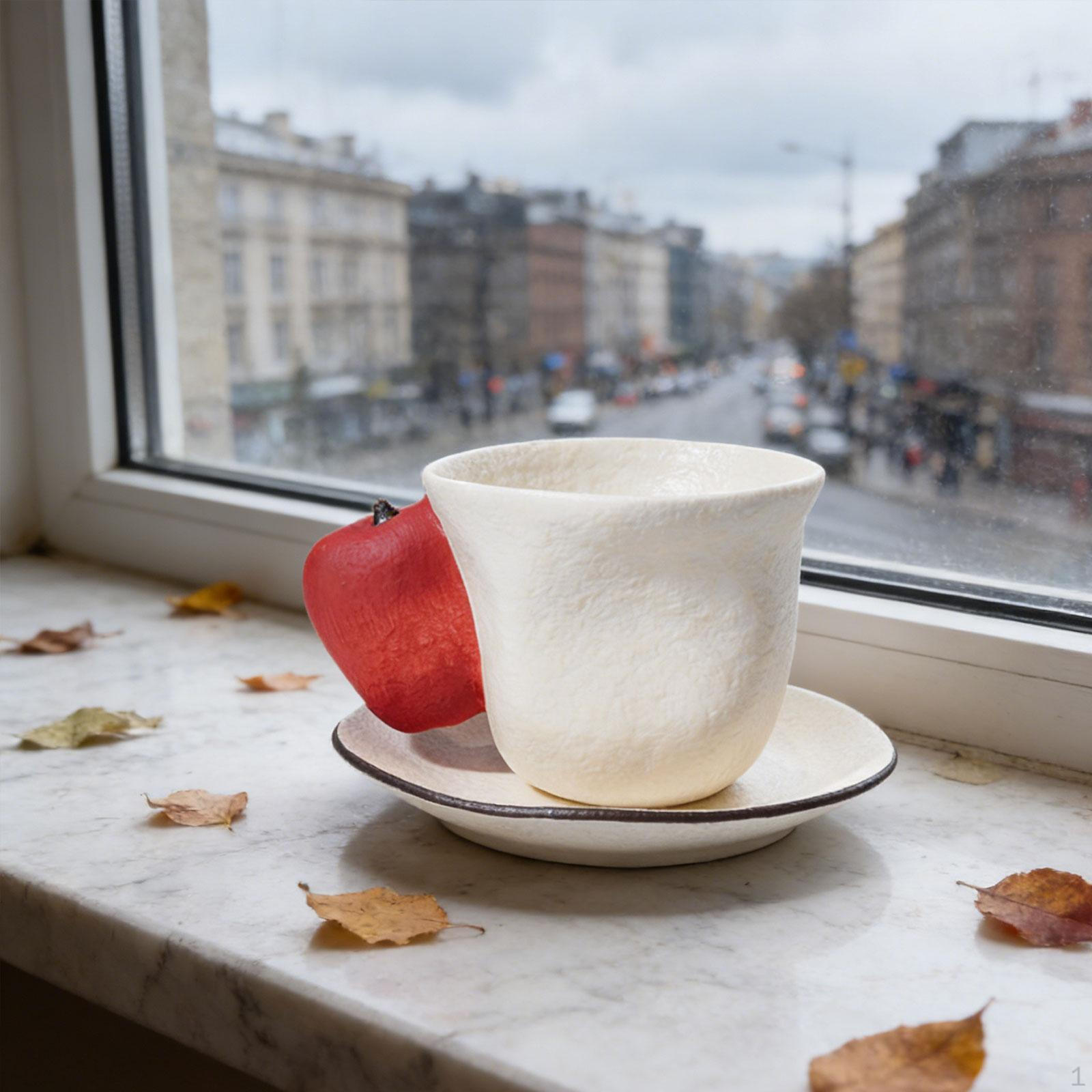 Porcelain Cup and Saucer Set Cappuccino Mug Cute Coffeeware Creative Coffee Ceramic Apple
Porcelain Cup and Saucer Set Cappuccino Mug Cute Coffeeware Creative Coffee Ceramic Apple