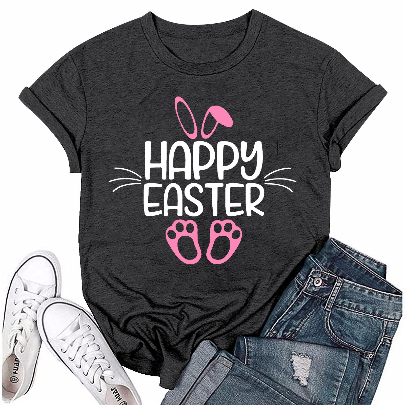 Women s Fashion Easter Printed Casual Pleated Round Short Sleeve T-Shirt Top L
Women s Fashion Easter Printed Casual Pleated Round Short Sleeve T-Shirt Top L