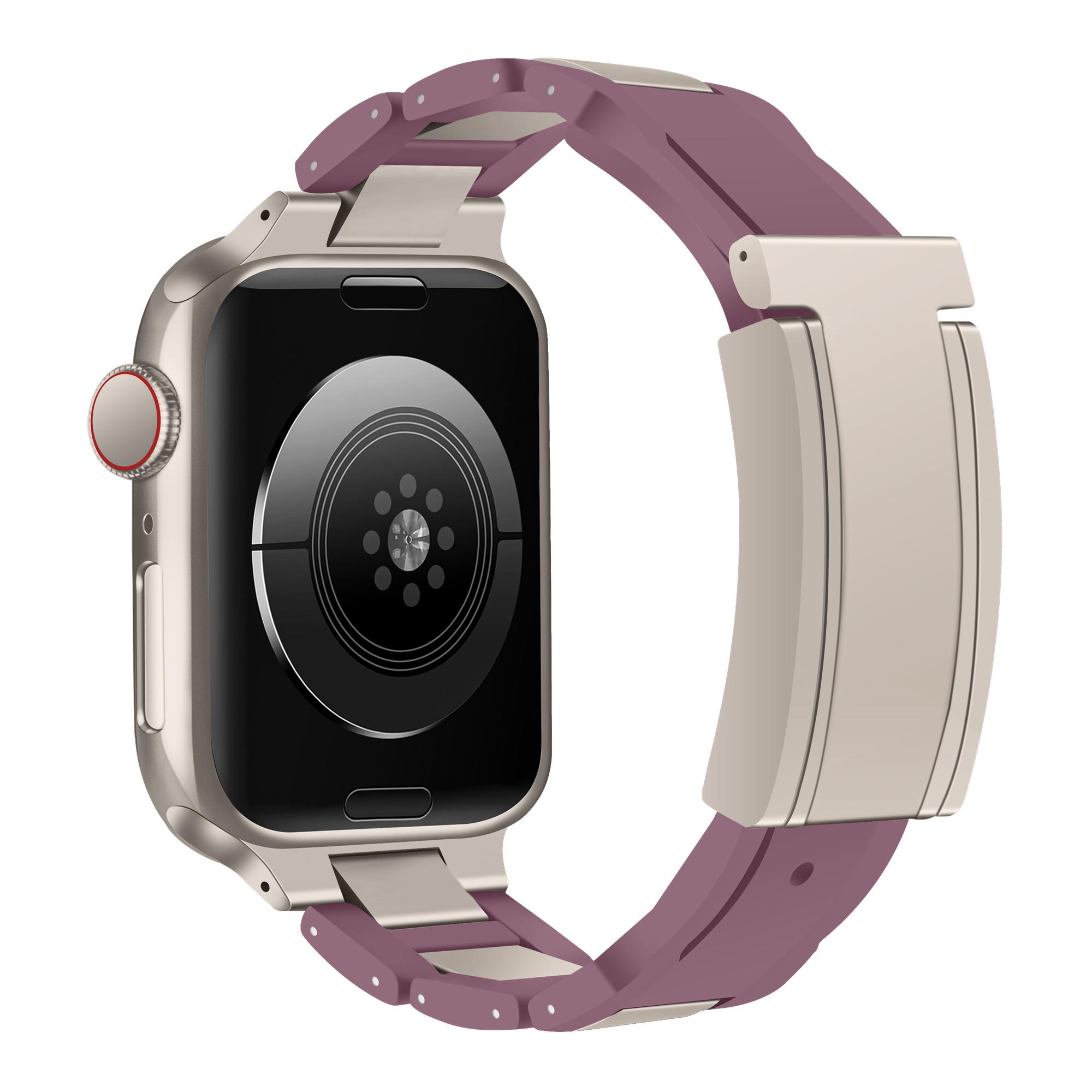 For Apple Watch 10 46mm/Ultra 2/Ultra 49mm/9 8 7 45mm/SE (2023) SE (2022) SE 6 5 4 44mm/3 2 1 42mm Stainless Steel+Rubber Strap I
For Apple Watch 10 46mm/Ultra 2/Ultra 49mm/9 8 7 45mm/SE (2023) SE (2022) SE 6 5 4 44mm/3 2 1 42mm Stainless Steel+Rubber Strap I