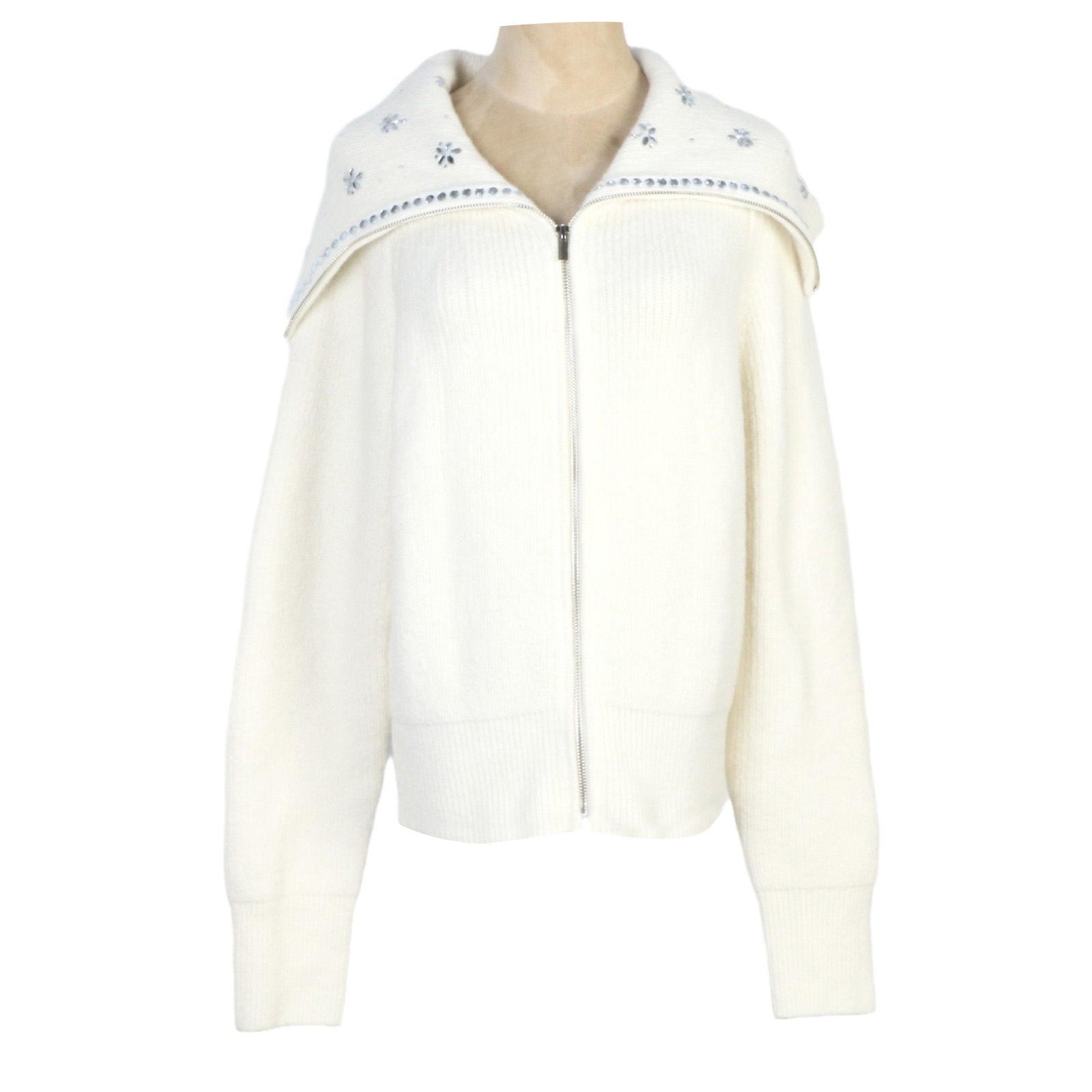 M Family Women s Fall French-Style Luxury Navy Collar Diamond-Embellished Knitted Cardigan Medium
M Family Women s Fall French-Style Luxury Navy Collar Diamond-Embellished Knitted Cardigan Medium