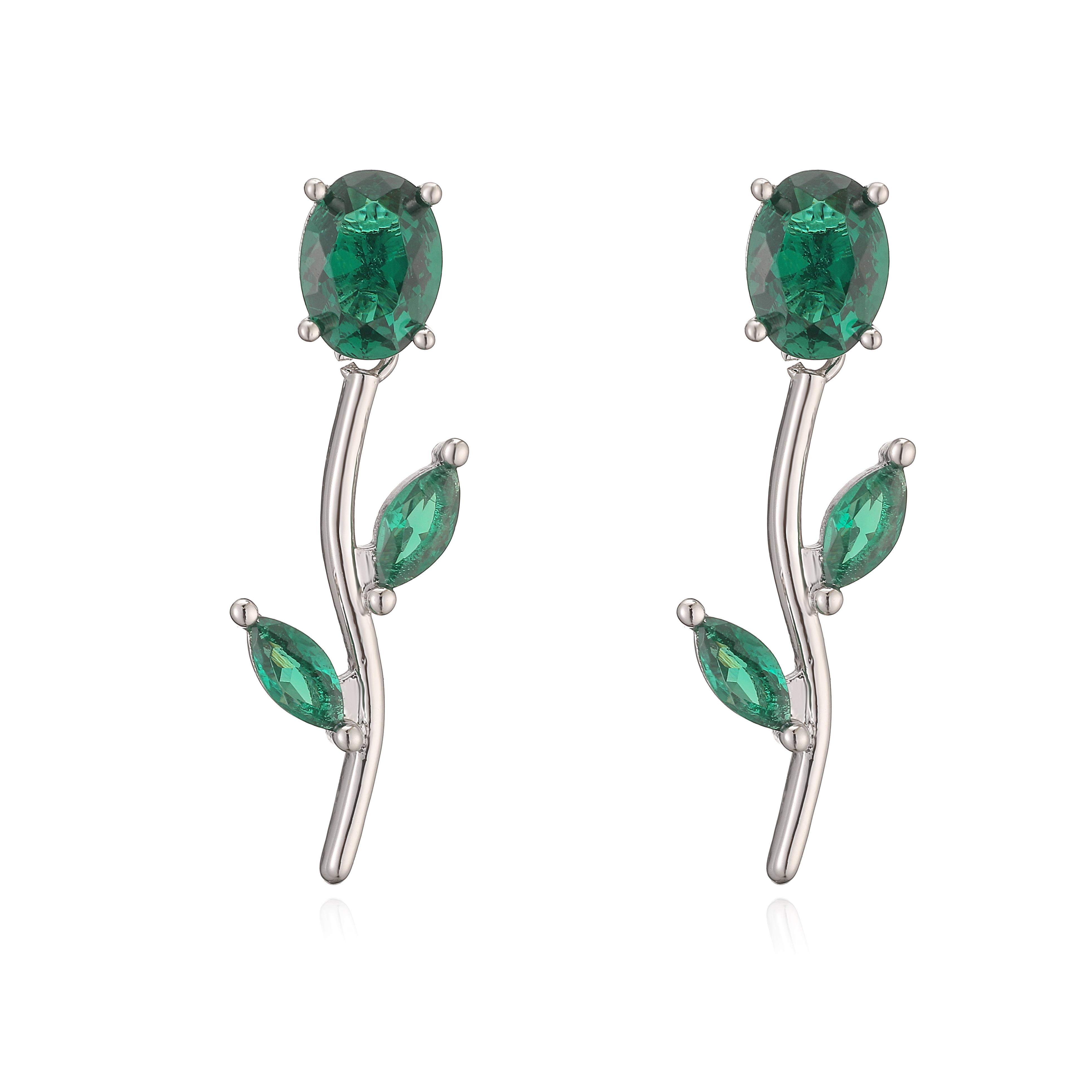 18K Gold Plated Rose Flower Stud Earrings for Women Brilliant Cubic Zirconia Dangle Earrings Elegant Brass Flower Drop Earrings
18K Gold Plated Rose Flower Stud Earrings for Women Brilliant Cubic Zirconia Dangle Earrings Elegant Brass Flower Drop Earrings