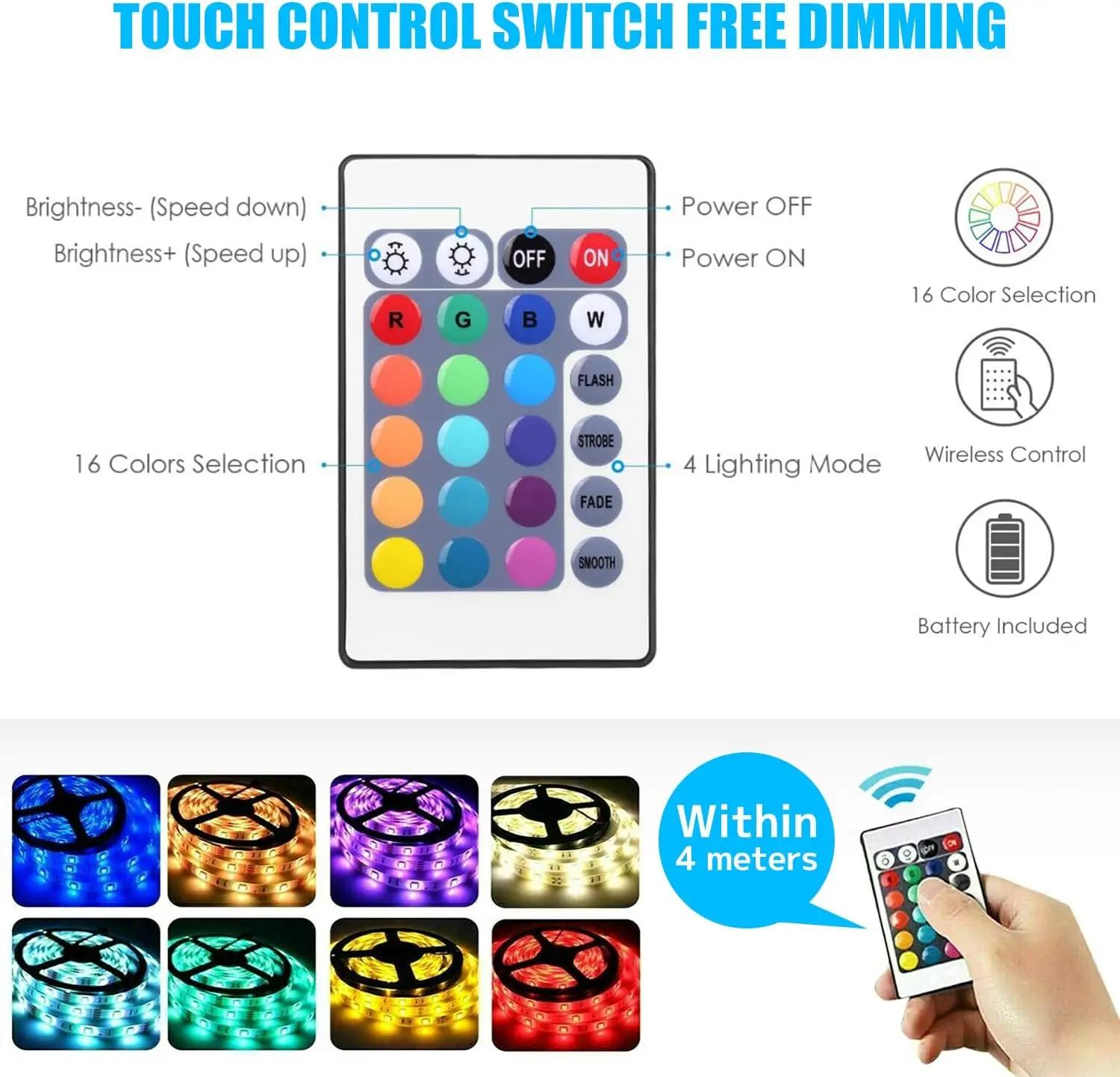 60 светодиодов/м USB светодиодная лента 2 м 2835 24-клавишный ИК-пульт дистанционного управления для кухни, шкафа, спальни, ПК, телевизора, подсветка, домашнее освещение
60 светодиодов/м USB светодиодная лента 2 м 2835 24-клавишный ИК-пульт дистанционного управления для кухни, шкафа, спальни, ПК, телевизора, подсветка, домашнее освещение