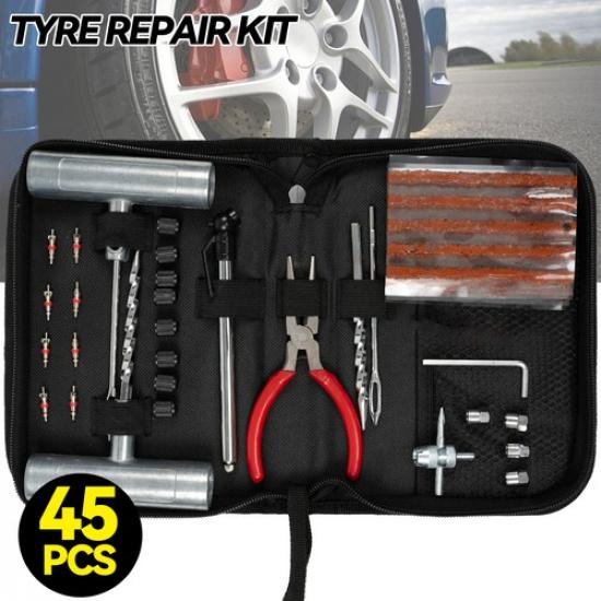 45PCS Tire Kit Tools Plugs Repair Punctured Flat Tires For Car Truck SUV Fix
45PCS Tire Kit Tools Plugs Repair Punctured Flat Tires For Car Truck SUV Fix