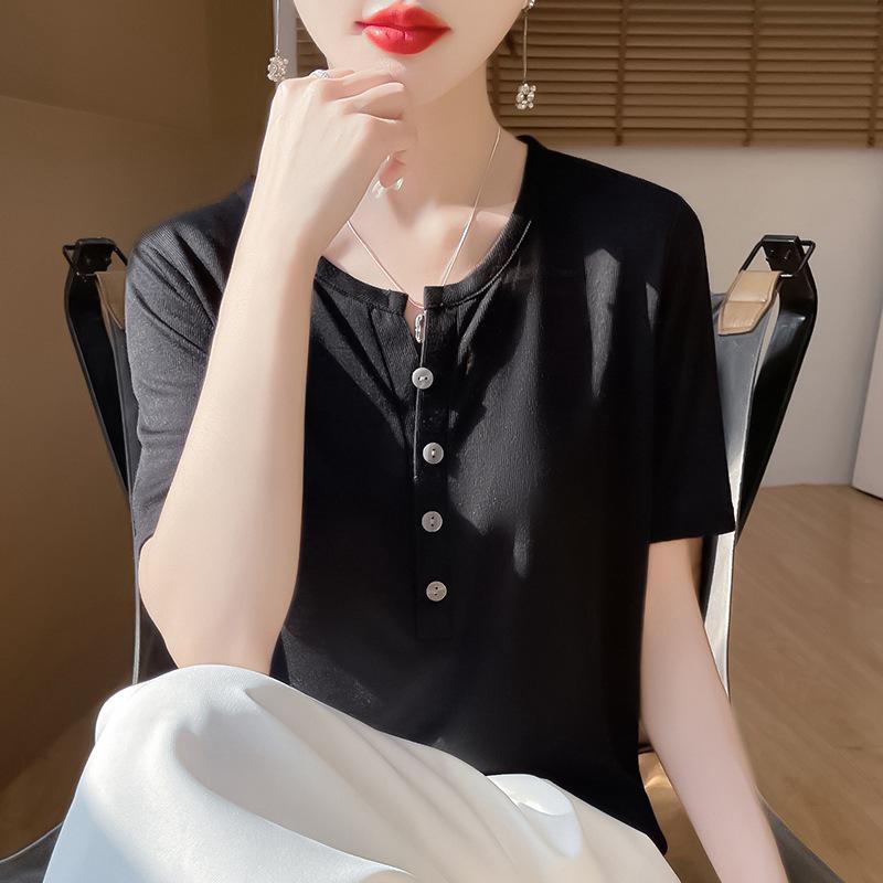 2025 Women s Round Neck Slimming Short Sleeve T-shirt - Summer Fashion M
2025 Women s Round Neck Slimming Short Sleeve T-shirt - Summer Fashion M