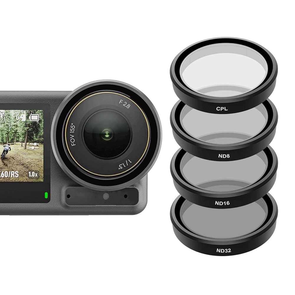 TELESIN Filter Set for DJI Osmo Action 5 ND Filter Neutral Density Filter CPL Filter Polarizing Filter Lens Protection AGC Optical Glass Surface
TELESIN Filter Set for DJI Osmo Action 5 ND Filter Neutral Density Filter CPL Filter Polarizing Filter Lens Protection AGC Optical Glass Surface