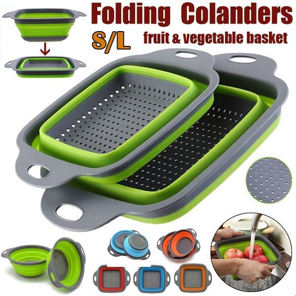 Складная сушилка для мытья с ручкой, корзина для фильтра для фруктов и овощей, силиконовый складной дуршлаг, кухонный инструмент 
Складная сушилка для мытья с ручкой, корзина для фильтра для фруктов и овощей, силиконовый складной дуршлаг, кухонный инструмент