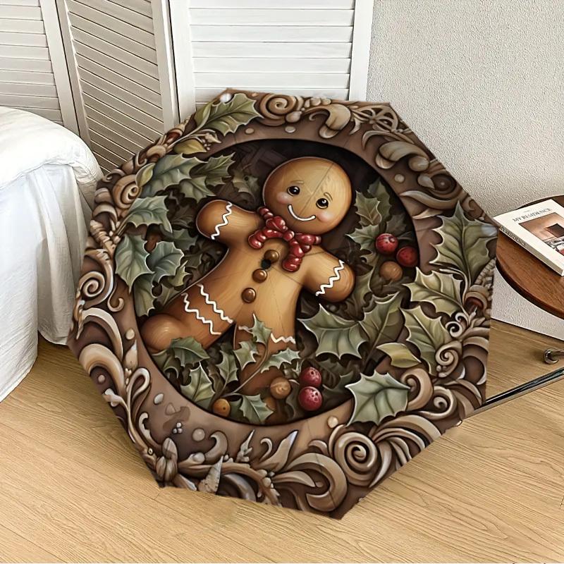 1pc Gingerbread Man Decorative Automatic Folding Umbrella, 8-Rib Durable Frame, Durable Foldable Design - Elegant Gift for Commute yy251210058
1pc Gingerbread Man Decorative Automatic Folding Umbrella, 8-Rib Durable Frame, Durable Foldable Design - Elegant Gift for Commute yy251210058