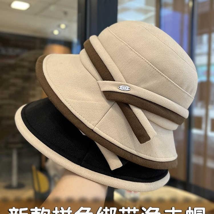Spring and Autumn new hat women s color matching strap simple letter small label bucket hat versatile face small high quality basin hat One Size
Spring and Autumn new hat women s color matching strap simple letter small label bucket hat versatile face small high quality basin hat One Size
