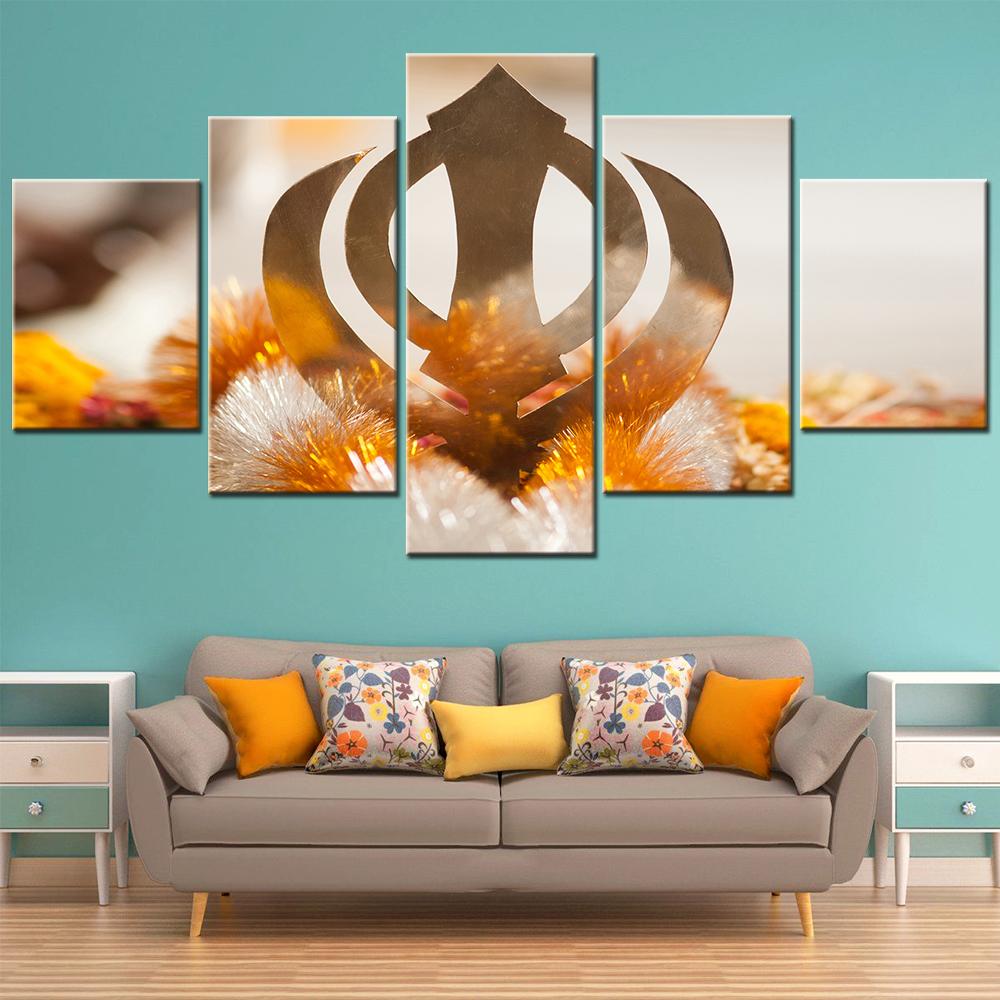 Religion Symbol Painting Sikhism Sign Picture 5 Panels Printed on Canvas Wall Art Home Decor Painting House Decoration Artwork 20X35 20X45 20X55CM
Religion Symbol Painting Sikhism Sign Picture 5 Panels Printed on Canvas Wall Art Home Decor Painting House Decoration Artwork 20X35 20X45 20X55CM
