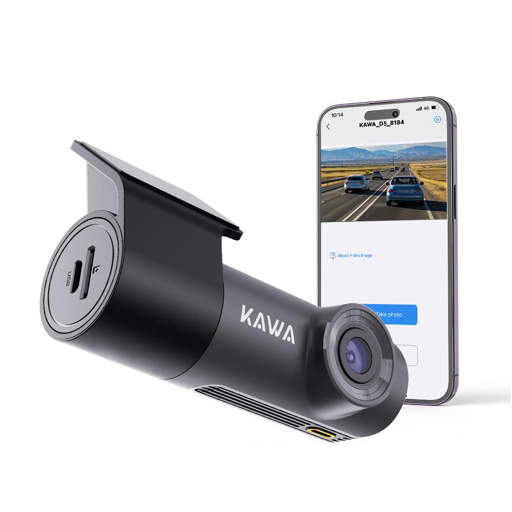 KAWA Dash Cam Front 1296P, Voice Control, WiFi Dash Cam with WDR Night Vision, 360° Rotating Body, 145°Wide, G-sensor, D5
KAWA Dash Cam Front 1296P, Voice Control, WiFi Dash Cam with WDR Night Vision, 360° Rotating Body, 145°Wide, G-sensor, D5