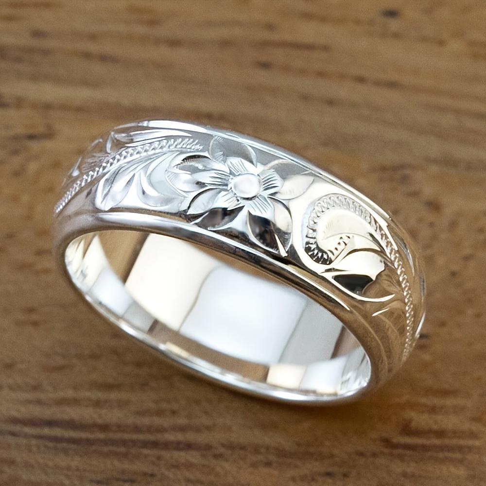Elegant Ring with Vintage Floral Engraving, Suitable for Men and Women as Everyday or Party Accessories 6
Elegant Ring with Vintage Floral Engraving, Suitable for Men and Women as Everyday or Party Accessories 6