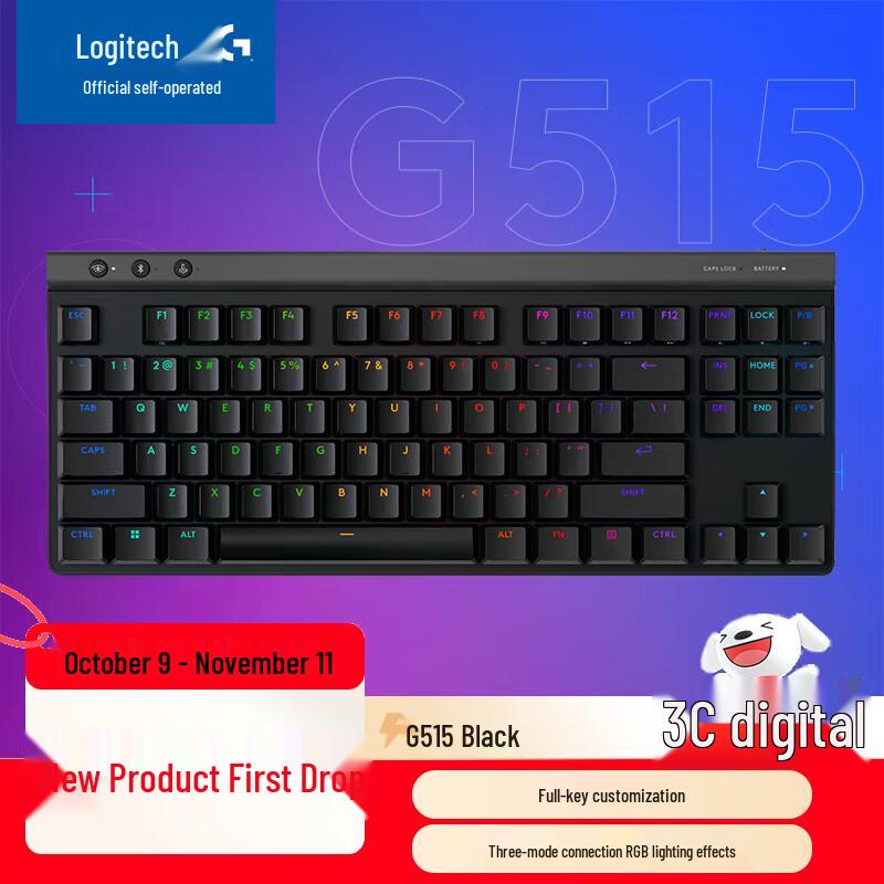 Logitech G515 LIGHTSPEED TKL Low-Profile Wireless Gaming Keyboard
Logitech G515 LIGHTSPEED TKL Low-Profile Wireless Gaming Keyboard