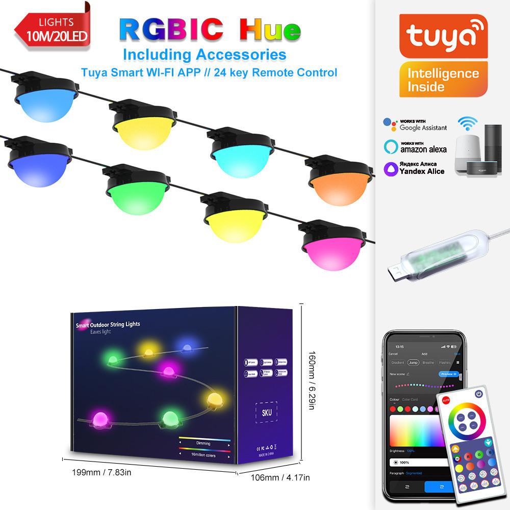 20M 45 светодиодов Высокое мигание Умный свет для карниза RGB Свет Гирлянда Наружное водонепроницаемое освещение Декоративная лампа 32.8ft 20LED(Tuya WIFI)
20M 45 светодиодов Высокое мигание Умный свет для карниза RGB Свет Гирлянда Наружное водонепроницаемое освещение Декоративная лампа 32.8ft 20LED(Tuya WIFI)