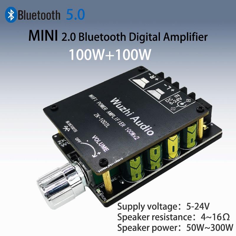 ZK-1002L 1A00Wx2 DC 12V 24V Mini Bluetooth 5.0 Wireless Audio Power Digital Amplifier Board Стерео модуль підсилювача 1002L
ZK-1002L 1A00Wx2 DC 12V 24V Mini Bluetooth 5.0 Wireless Audio Power Digital Amplifier Board Стерео модуль підсилювача 1002L