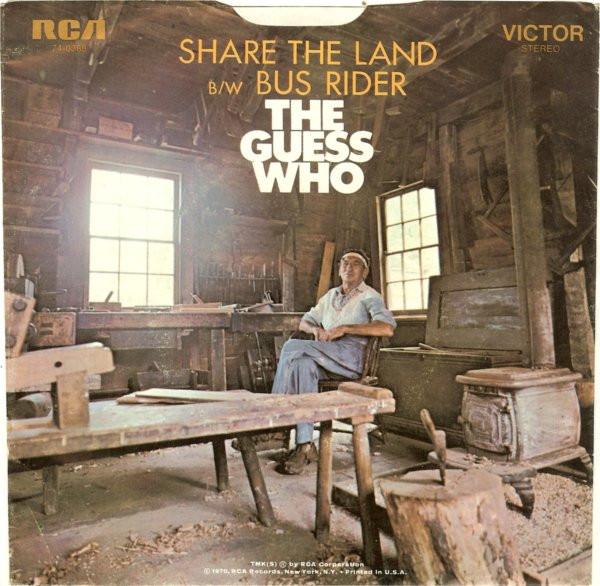 7inch Record GUESS WHO - Share The Land / Bus Rider 740388 RCA Victor 1970 US Rock Used
7inch Record GUESS WHO - Share The Land / Bus Rider 740388 RCA Victor 1970 US Rock Used
