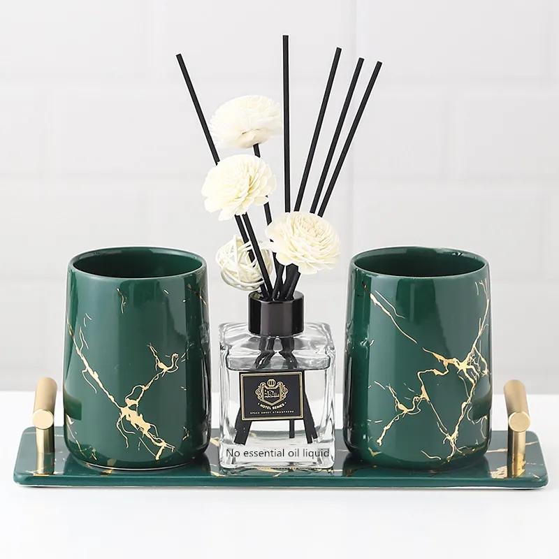 1 set Nordic Bathroom Supplies Golden Marble Pattern Ceramic Lotion Bottle Tray Aromatherapy Decoration Accessories
1 set Nordic Bathroom Supplies Golden Marble Pattern Ceramic Lotion Bottle Tray Aromatherapy Decoration Accessories