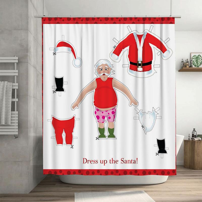 Tu Funny Santa Shower Curtain Festive Holiday Bathroom Decor Christmas Pattern Waterproof Fabric Home Decoration Gift Idea Novel W60H190(CM)-1 Pcs
Tu Funny Santa Shower Curtain Festive Holiday Bathroom Decor Christmas Pattern Waterproof Fabric Home Decoration Gift Idea Novel W60H190(CM)-1 Pcs