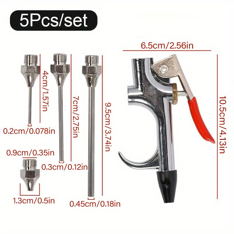 5Pcs/set Air Dust Compressor Nozzle Blow Gun Duster Air Inlet Kit Pneumatic Parts Air Compressor Blower Inflatable Cleaning Tool
5Pcs/set Air Dust Compressor Nozzle Blow Gun Duster Air Inlet Kit Pneumatic Parts Air Compressor Blower Inflatable Cleaning Tool