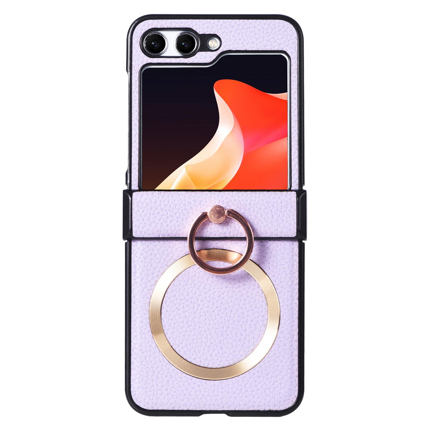 For Samsung Galaxy Z Flip6 5G Magnetic Case with Ring Kickstand Leather+PC Phone Cover Hinge Protection Purple
For Samsung Galaxy Z Flip6 5G Magnetic Case with Ring Kickstand Leather+PC Phone Cover Hinge Protection Purple