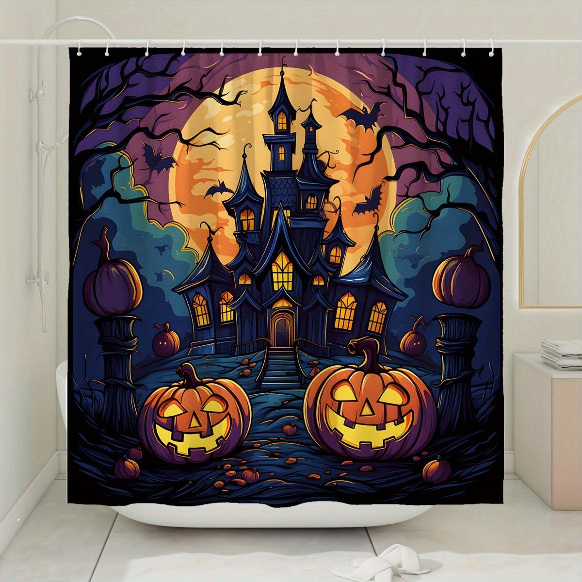 Horror Halloween Shower Curtain Castle Pumpkin Tree Halloween Orange Black Bath Shower Curtain For Halloween Bathroom Decoration W60H190(CM)-1 Pcs
Horror Halloween Shower Curtain Castle Pumpkin Tree Halloween Orange Black Bath Shower Curtain For Halloween Bathroom Decoration W60H190(CM)-1 Pcs