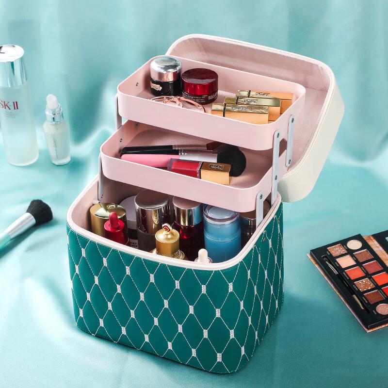 MDNG Double Layer Plaid Portable Travel Makeup Case
MDNG Double Layer Plaid Portable Travel Makeup Case