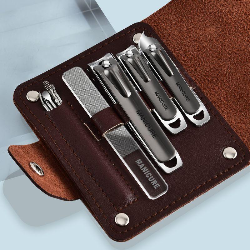 Anti-splash 5-piece stainless steel high-end nail clipper set, home women s slanted and flat nail groove nail care products set
Anti-splash 5-piece stainless steel high-end nail clipper set, home women s slanted and flat nail groove nail care products set