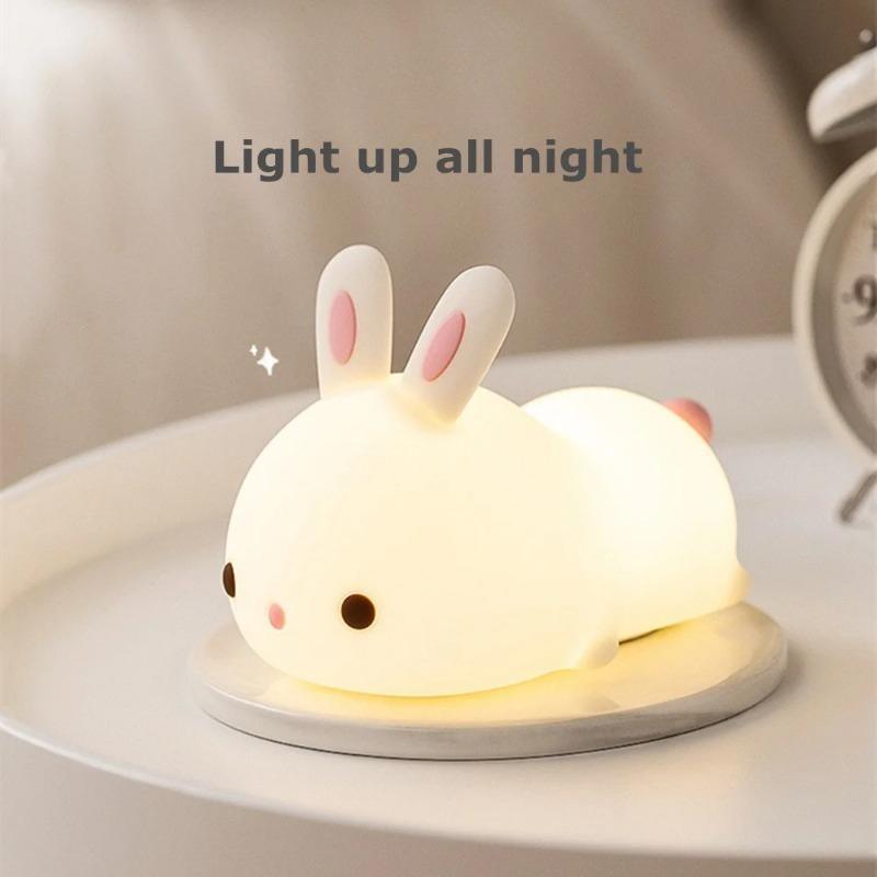 Touch Sensor RGB LED Rabbit Night Light 16 Colors USB Rechargeable Silicone Bunny Lamp for Children Baby Toy Festival Gift
Touch Sensor RGB LED Rabbit Night Light 16 Colors USB Rechargeable Silicone Bunny Lamp for Children Baby Toy Festival Gift