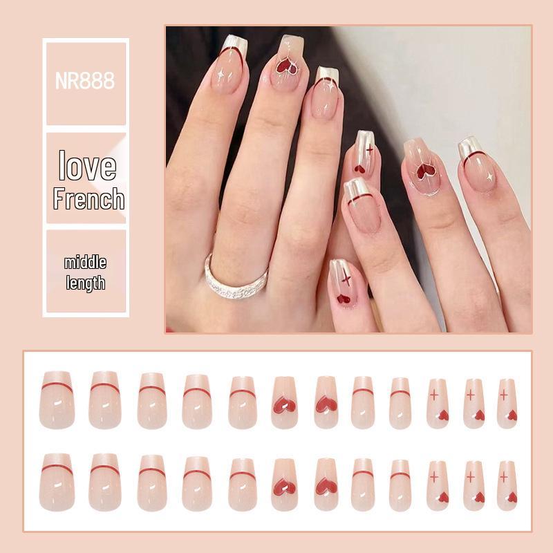 Love French Press-On Ballerina Nails: Medium-Length Pink Nude Reusable Tips
Love French Press-On Ballerina Nails: Medium-Length Pink Nude Reusable Tips