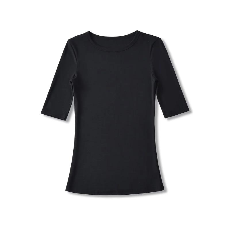 Casual Tencel Lycra Crew Neck Two Medium Sleeve Shirt Women s Summer New Slim Top M
Casual Tencel Lycra Crew Neck Two Medium Sleeve Shirt Women s Summer New Slim Top M