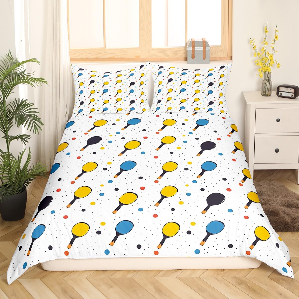 Cool Table Tennis Soft Duvet Covers Player Ball Sports Printed Kids Adults Bedding Sets For Bedroom Quilt Covers Queen King Size EU Single(135*200cm)3pcs
Cool Table Tennis Soft Duvet Covers Player Ball Sports Printed Kids Adults Bedding Sets For Bedroom Quilt Covers Queen King Size EU Single(135*200cm)3pcs