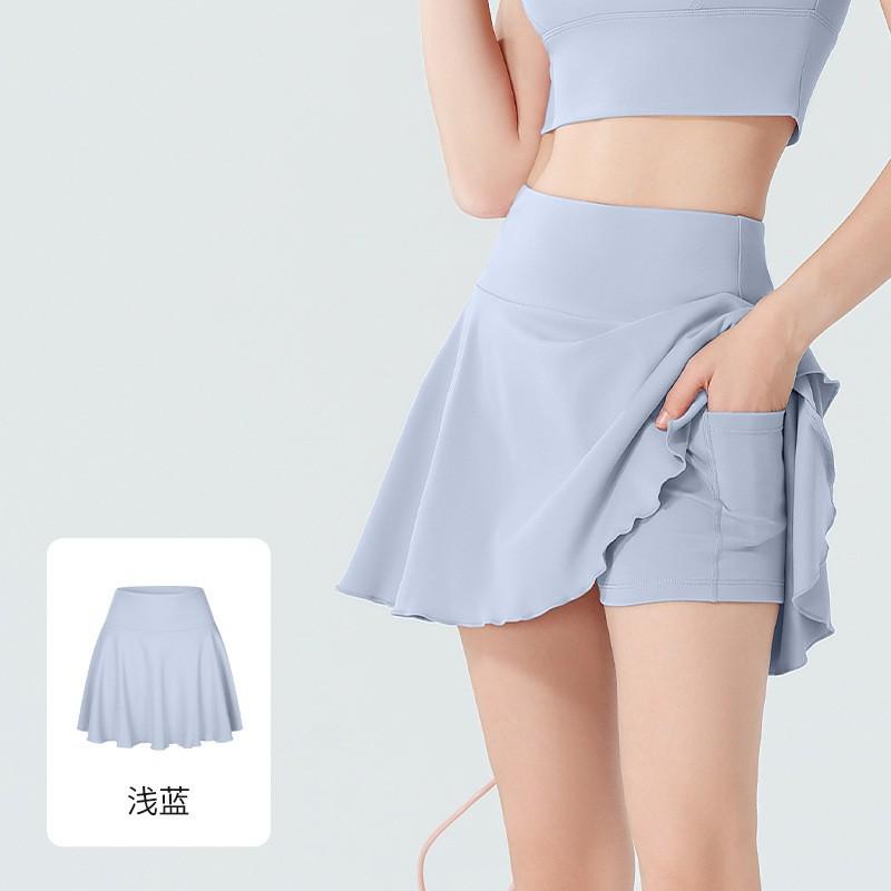 High-waisted Yoga Culottes Quick-drying Anti-exposure Tennis Half-body Pockets Fitness Sports Skirts One Piece Two Pieces Fake. XL світло-синій колір
High-waisted Yoga Culottes Quick-drying Anti-exposure Tennis Half-body Pockets Fitness Sports Skirts One Piece Two Pieces Fake. XL світло-синій колір