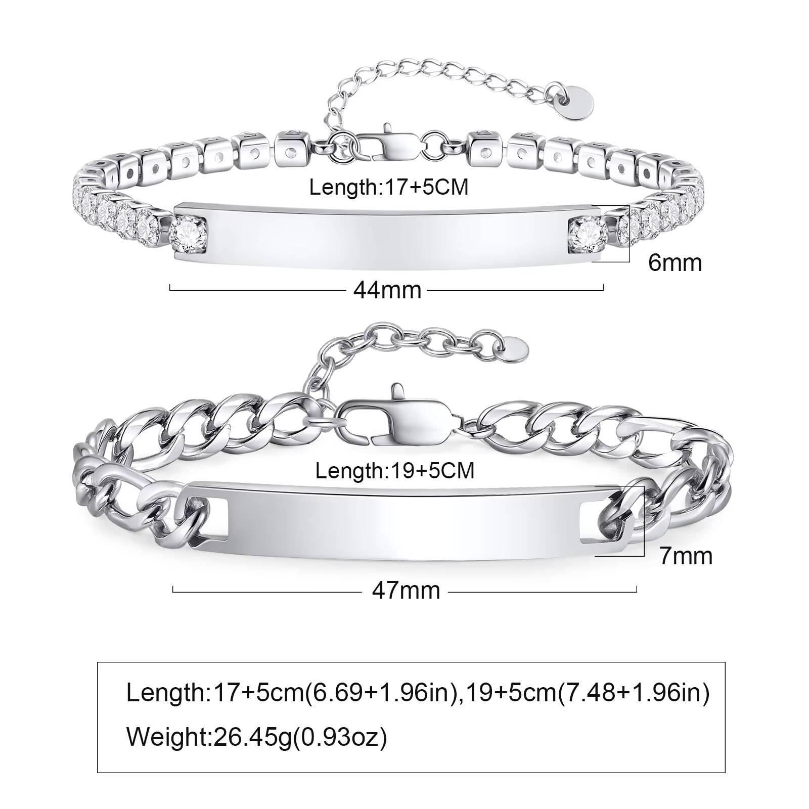 Vnox Free Custom Couple Bracelets for Men Women, Stainless Steel Adjustable Chain Wristband, Valentine s Day Birthday Gift New
Vnox Free Custom Couple Bracelets for Men Women, Stainless Steel Adjustable Chain Wristband, Valentine s Day Birthday Gift New