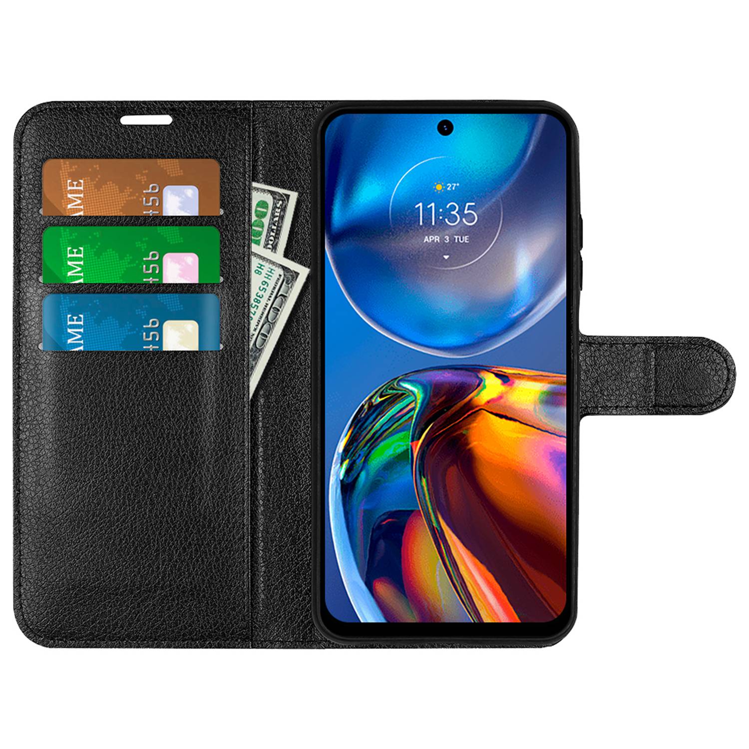 Folio Flip Litchi Skin Leather Case for Motorola Moto E32 4G,Adjustable Folding Stand Design Wallet Phone Cover Accessory Black
Folio Flip Litchi Skin Leather Case for Motorola Moto E32 4G,Adjustable Folding Stand Design Wallet Phone Cover Accessory Black