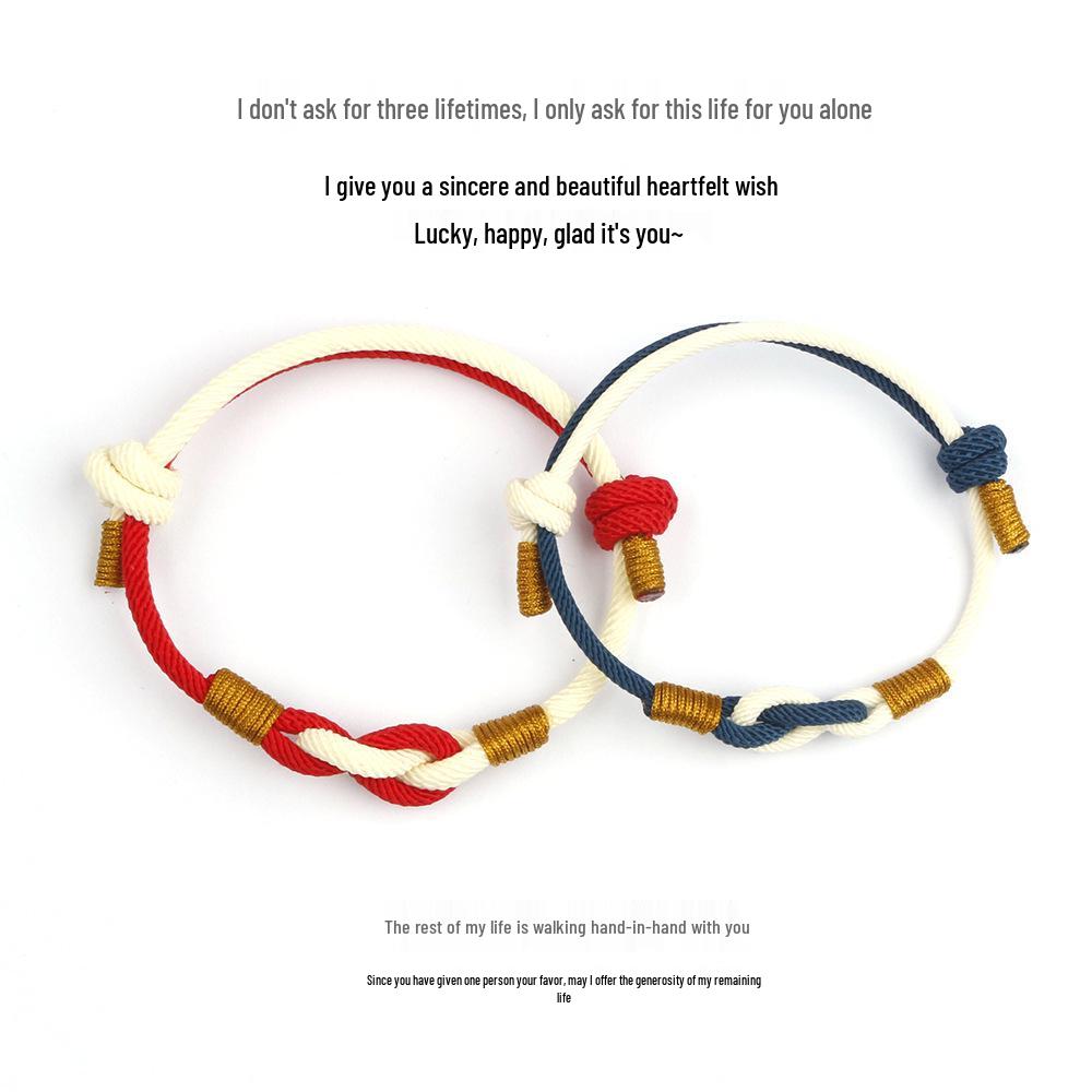 Qixi Valentine s Day Couples Bracelets: Niche Design Keepsake Hand Rope for Men and Women.
Qixi Valentine s Day Couples Bracelets: Niche Design Keepsake Hand Rope for Men and Women.