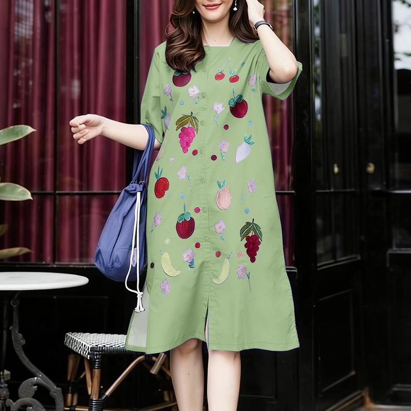ZANZEA Women Square Collar Casual Short Sleeve Summer Print Dress 5XL зелений
ZANZEA Women Square Collar Casual Short Sleeve Summer Print Dress 5XL зелений