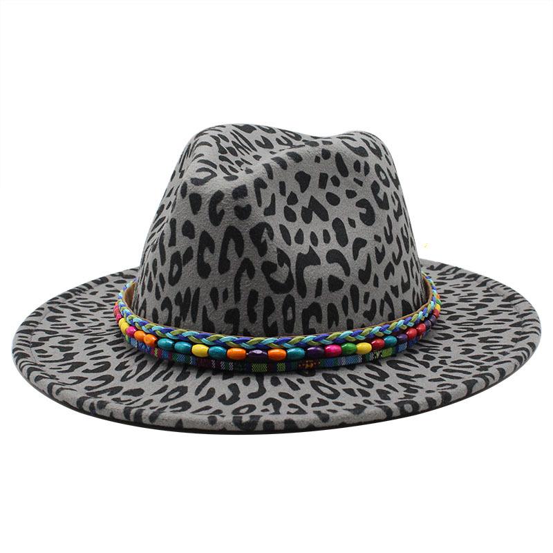 Candy Color, Leopard Print Woolen Top Hat, Couple Jazz Hat. M(56-59cm) темно-сірий
Candy Color, Leopard Print Woolen Top Hat, Couple Jazz Hat. M(56-59cm) темно-сірий