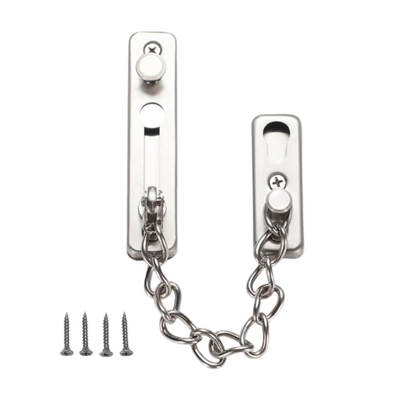 Security Door Sliding Chain Lock Stainless Steel Door Guard Locks Anti-theft Door Latches Buckle for Home Hotel Apartment срібний
Security Door Sliding Chain Lock Stainless Steel Door Guard Locks Anti-theft Door Latches Buckle for Home Hotel Apartment срібний