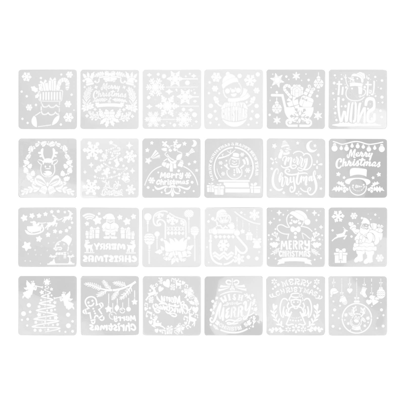 24pcs Wall Stencil Reusable PET Washable Christmas Theme Template for Handicrafts DIY Projects
24pcs Wall Stencil Reusable PET Washable Christmas Theme Template for Handicrafts DIY Projects